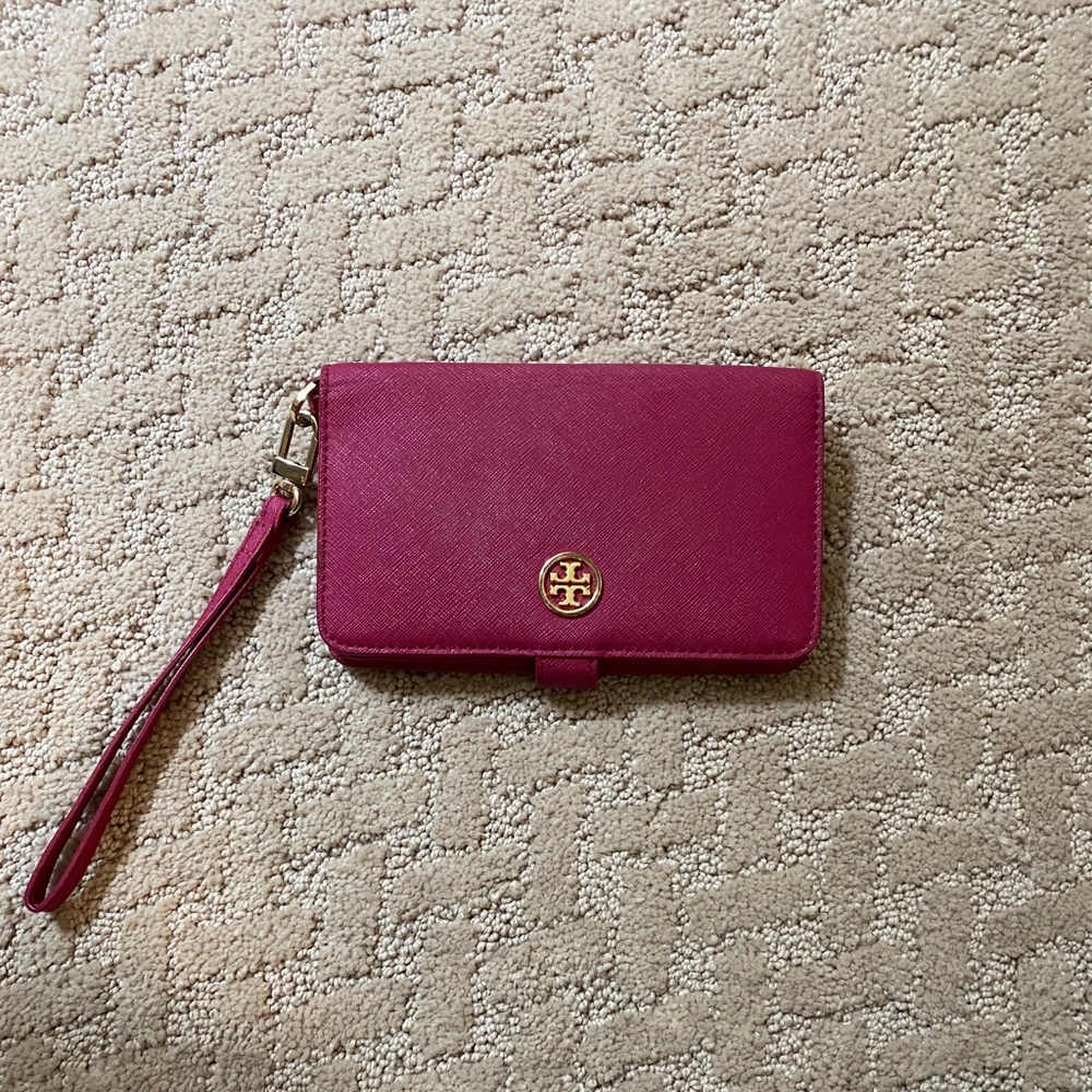 Pink Tory Burch Wristlet Wallet